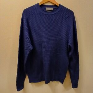 TALBOTS MEN'S 100% MERCERIZED PIMA COTTON CREW NECK PULLOVER SWEATER Size Medium